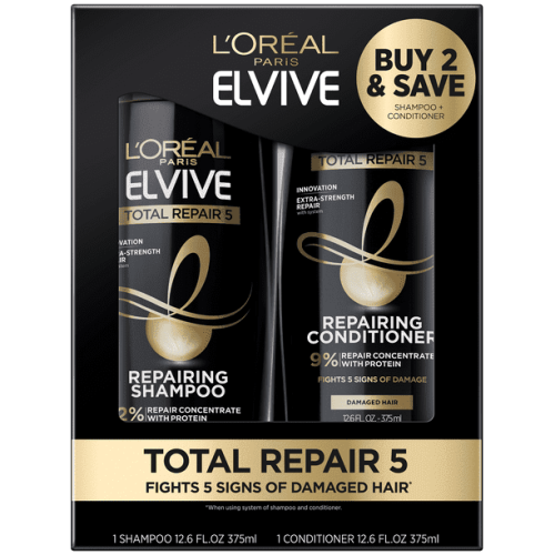 L'Oreal Paris Elvive Total Repair 5 Repairing Shampoo and Conditioner Set L'Oreal Paris Elvive Total Repair 5 Repairing Shampoo and Conditioner Set