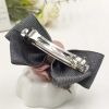 Green Vintage Artificial Rose Flower Cloth Hair Pin Handmade Bowknot Hair Barrettes