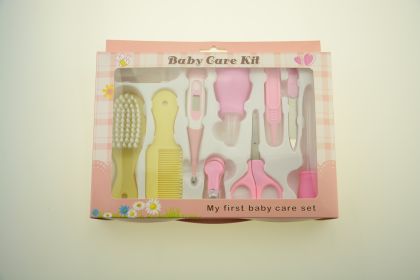 Maternal and Infant Thermometer Feeding Nasal Nasal Care 10 Piece Set Baby Manicure Clamp Nail Clipper Set (Option: Half powder)