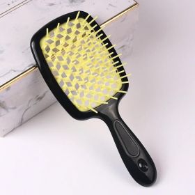 Womens Hair Massage Scalp Brush Reduce Hair Loss And Dandruff 1 Scalp Massage Wide Tooth Air Cushion Comb High Quality Comb Comb (Color: Yellow)